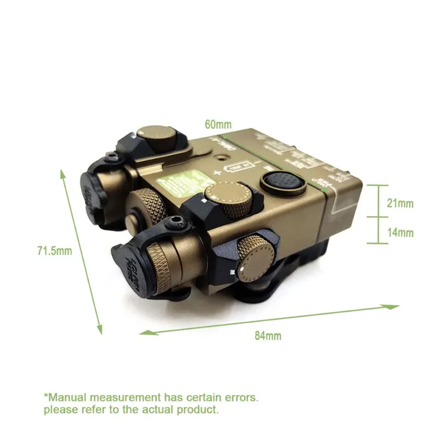 Sotac tacitalエアガンpeqミニdbal A2 cnc金属赤、緑レーザー