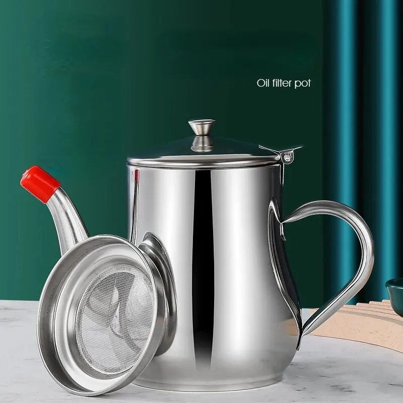 Stainless Steel Oil Pot with Filter