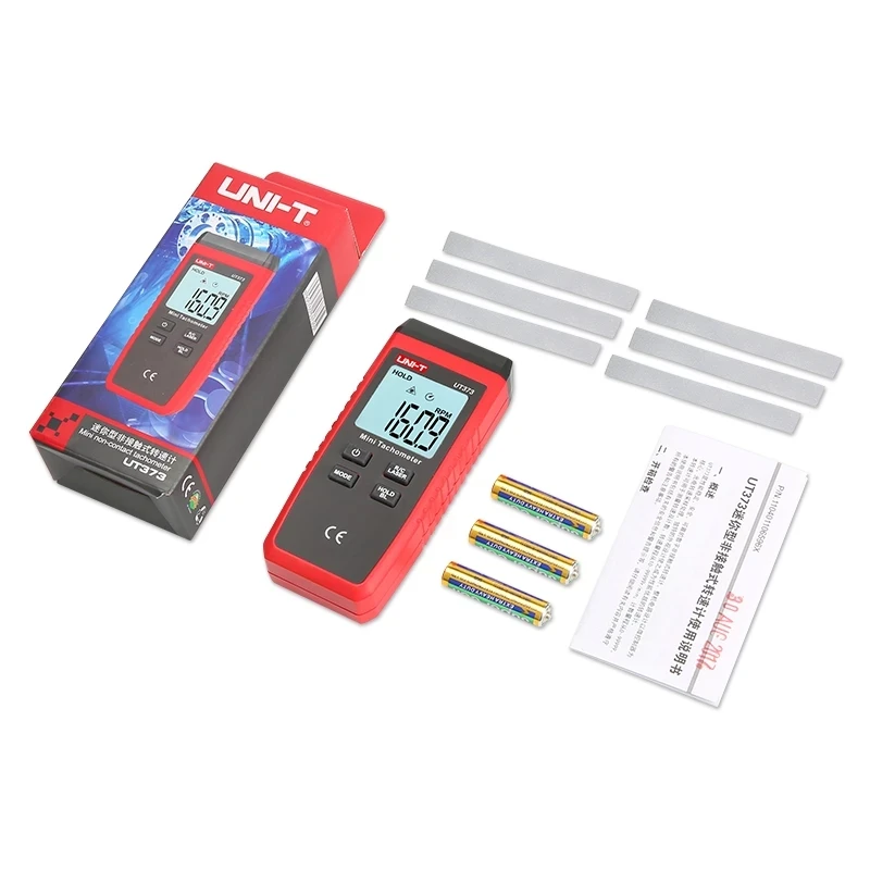 UNI-T UT373 미니 디지털 레이저 타코미터 비접촉 타코미터 RPM 범위 10-99999RPM 타코미터 주행 거리계 백라이트