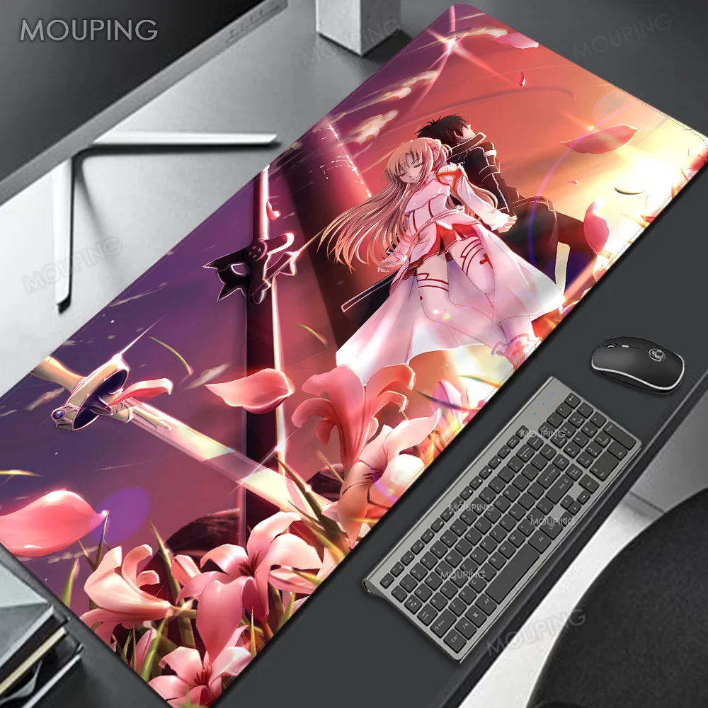 

Sword Art Online Anime Mouse Pad Large Mouse Pad Gamer Kawaii Girl Desk Mat for Home Use Rubber Anti Slip Keyboard Mat Carpet