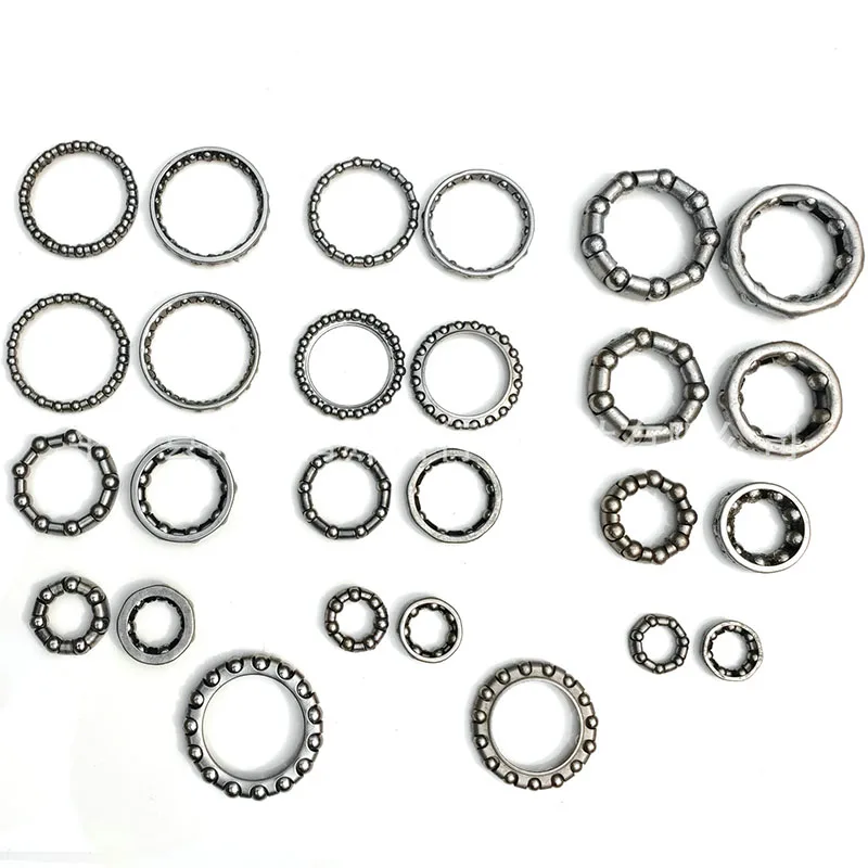 Lot De 3 Roulements à Billes Cage 40 Mm - Pour Pédalier Vélo - Diamètre Intérieur ~33,5 Mm - 20 Billes Par Roulement