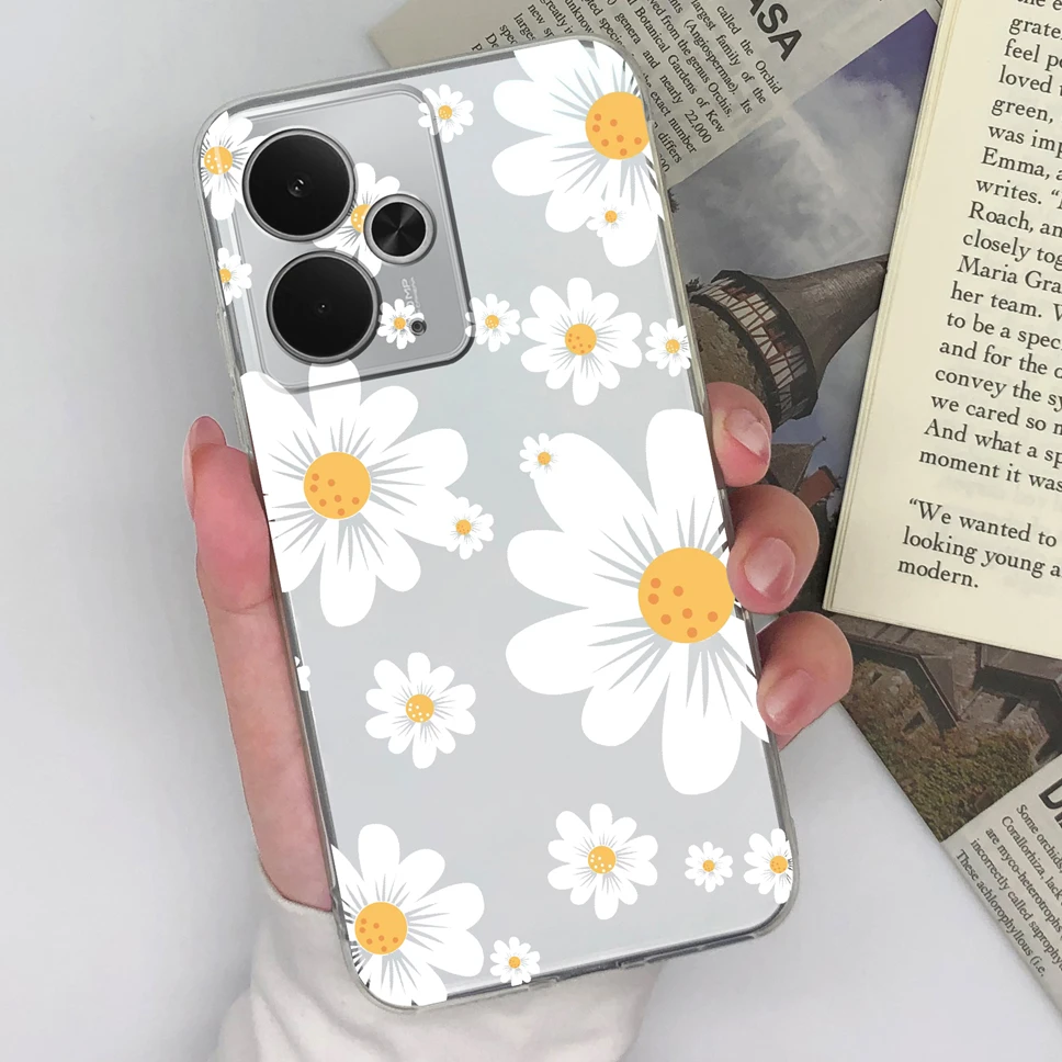 Chic Transparent TPU Silicone Phone Case with Lovely Design Patterns