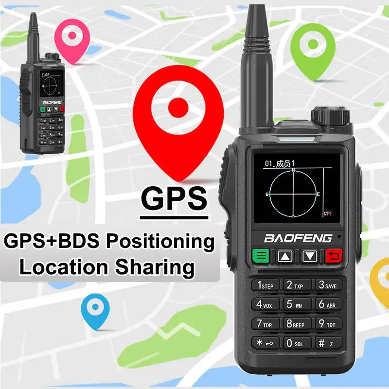 Baofeng UV18 Pro Max GPS Walkie Talkie UHF VHF FM Air Band 108-136MHz Six-Band Long Standby UV-18 Pro max Radio Upgrade UV17 Pro 2