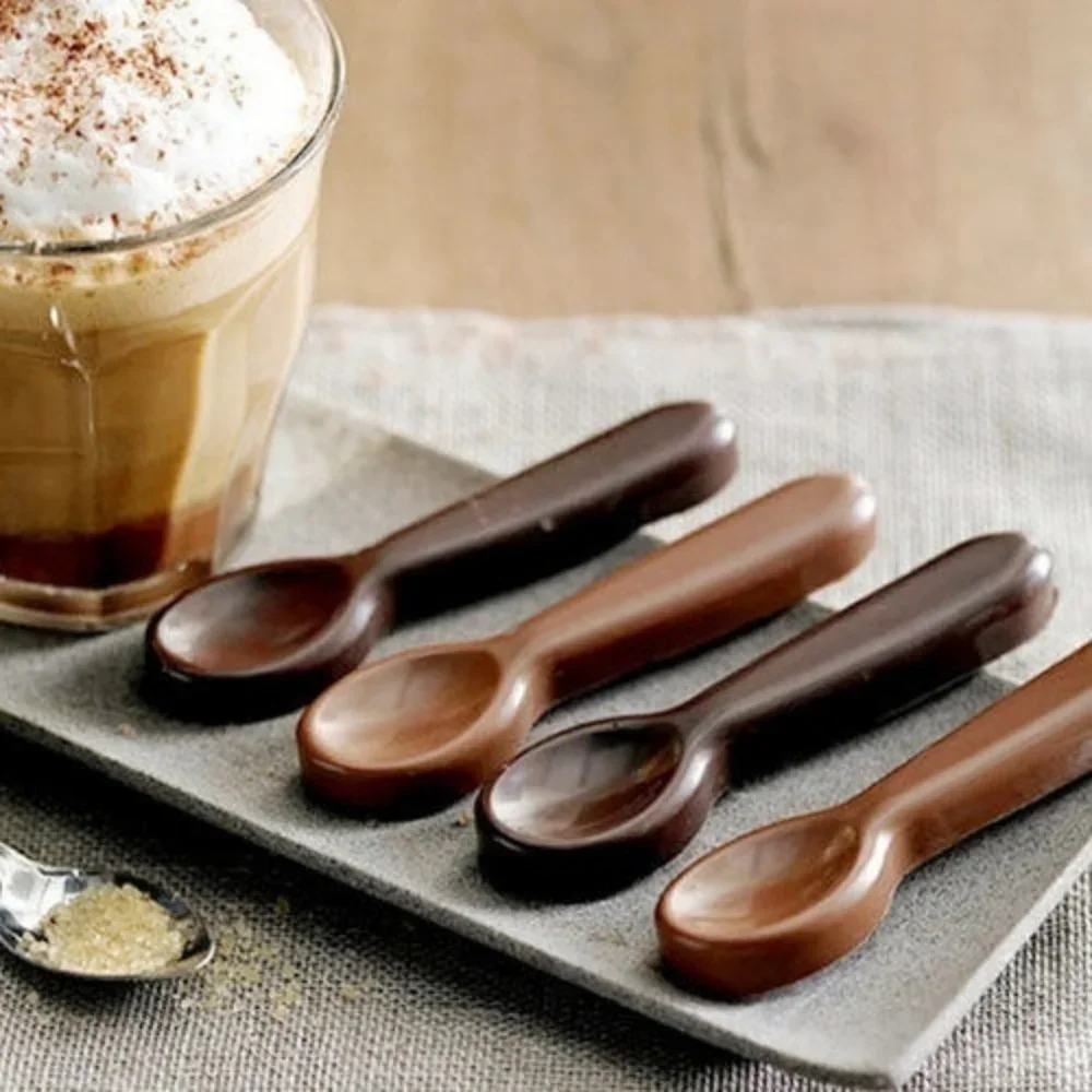 JJYY Cake Mold Baking Mould DIY Chocolate Six Spoons Mould Silicone Baking Cake Decorating Topper Candy