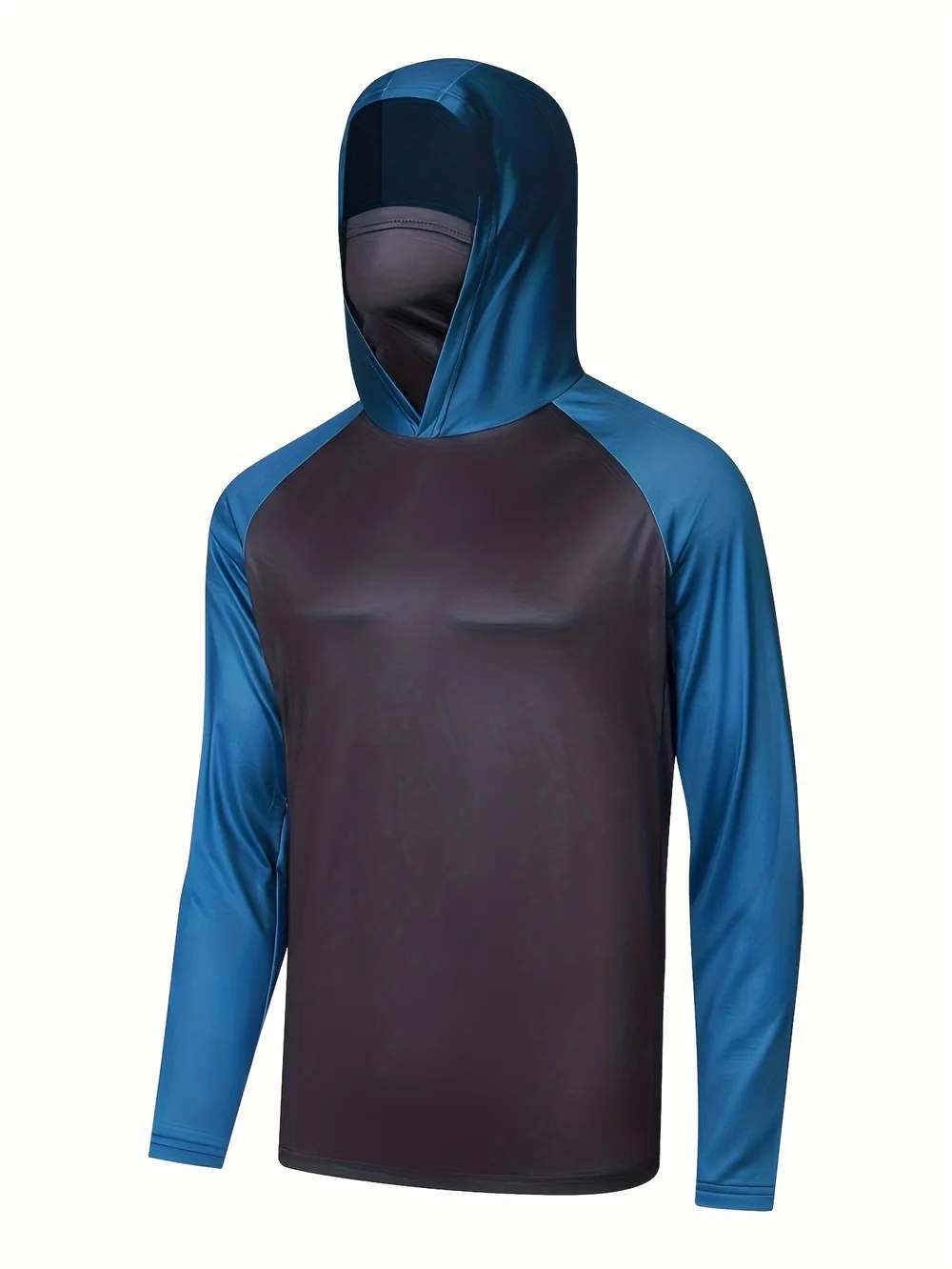 남성용 낚시 후드 셔츠, 긴 소매 낚시 하이킹 셔츠, 통기성 수분 흡수 스포츠 셔츠