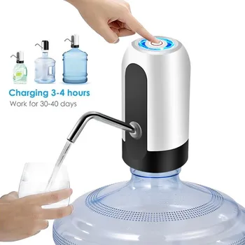 Portable Water Dispenser Automatic Water Bottle Pump Electric Cold Water Dispenser for Garrafon USB Rehargable Switch Drinking 1