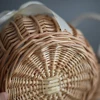 Wedding Flower Girl Basket with Ribbon Handle and Bowknot Natural Rattan Flower Basket for Wedding Ceremony Rustic Home Decor 5