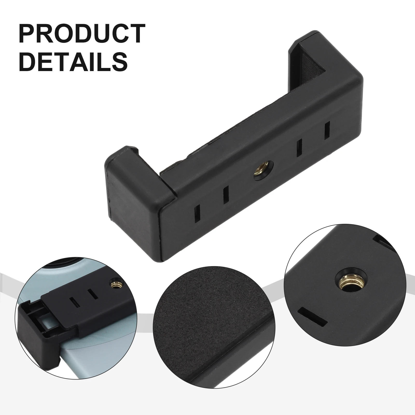 ABS Angle Adjustment Bracket Phone E-Clip Bracket Holder Mount Tripod Stand Lightweight Phone Clip 55-85mm