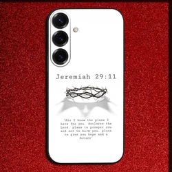 Inspirational Isaiah Jeremiah Psalm Jesus Bible Black Phone Case - Samsung S21Ultra (Z1)
