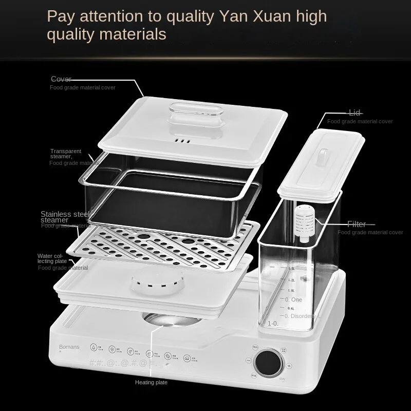 Electric Steamer Household Appointment Stewing Three-layer Electric Steamer Cooker 220v