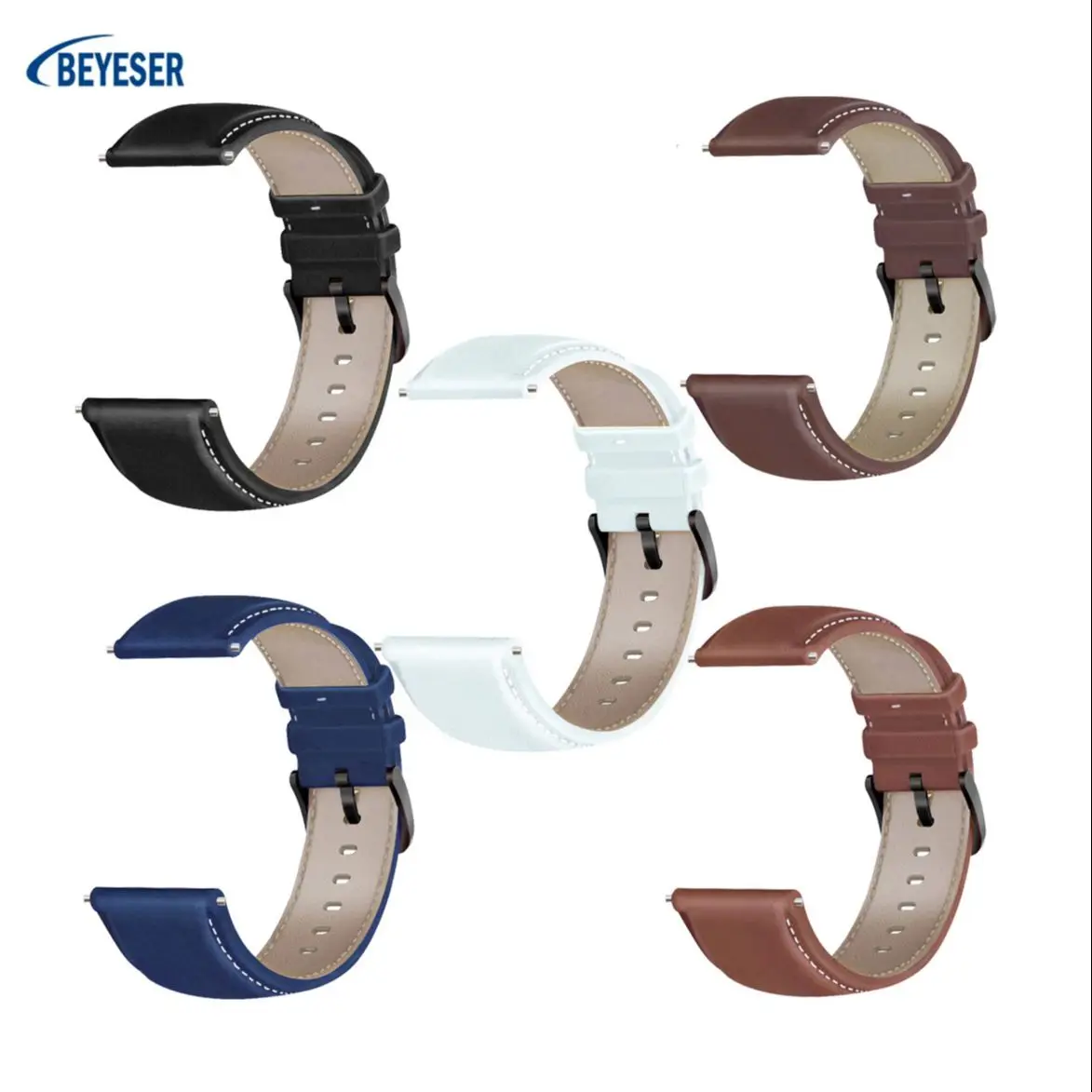 

Original For Huawei GT3 22mm Rubber Watch Band Pointed Belt Black Buckle Replacement Leather Bracelet Accessories