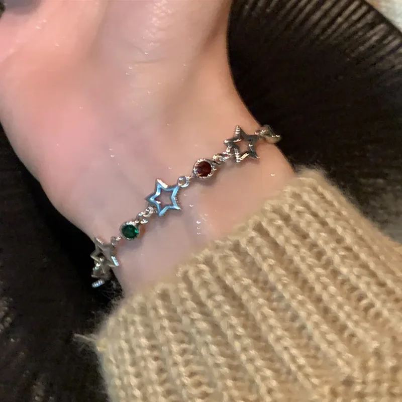 Bracelet Set Grunge Pearl Jewelry Stars Beaded Bracelet Nana Anime Inspired Bangles for Women