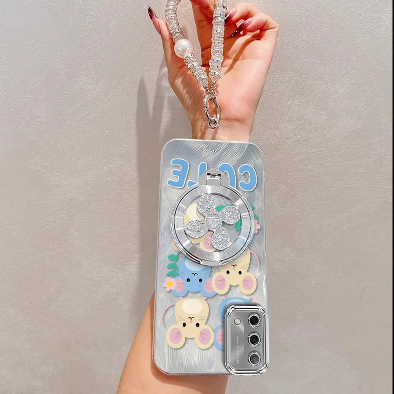 Cute Mouse Phone Case Set with Lanyard and Stand - 3 Piece Bundle