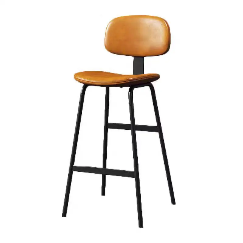 Industrial Style High Stool Soft Bag Relax Wrought Iron Simple Modern Bar Stools Italian Design Taburetes De Bar Furniture