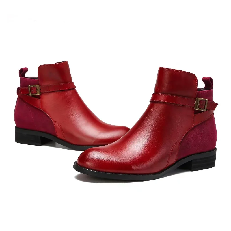 Women's Boots 2022 Autumn Ankle Boots Black PU Classic Boots Low Heel