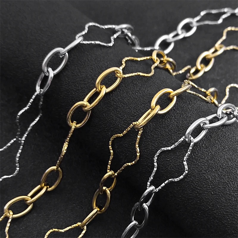 Ästhetische kreative Glieder kette Halskette für Frauen Männer Edelstahl Silber/Gold Farbe exquisite y2k Mädchen Halsreif Schmuck Kragen