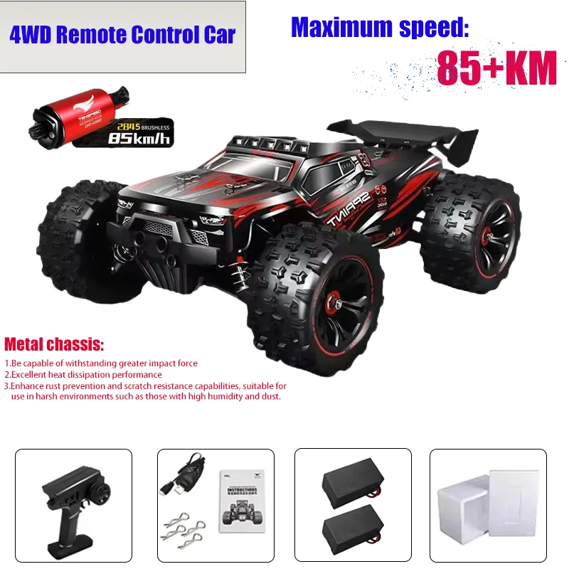 4WD   ڵ ε 4x4 RC  50 Ǵ 85 KM/H  帮Ʈ ̽ 峭  ο 귯ø  RC ڵ