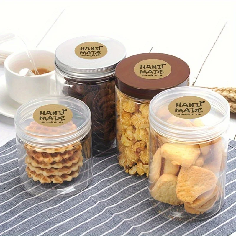 500 Pcs/ Roll Vintage Kraft Paper Handmade with Love Stickers - Unique Scrapbook Gift Stationery Labels - Thank You Sticker Pack