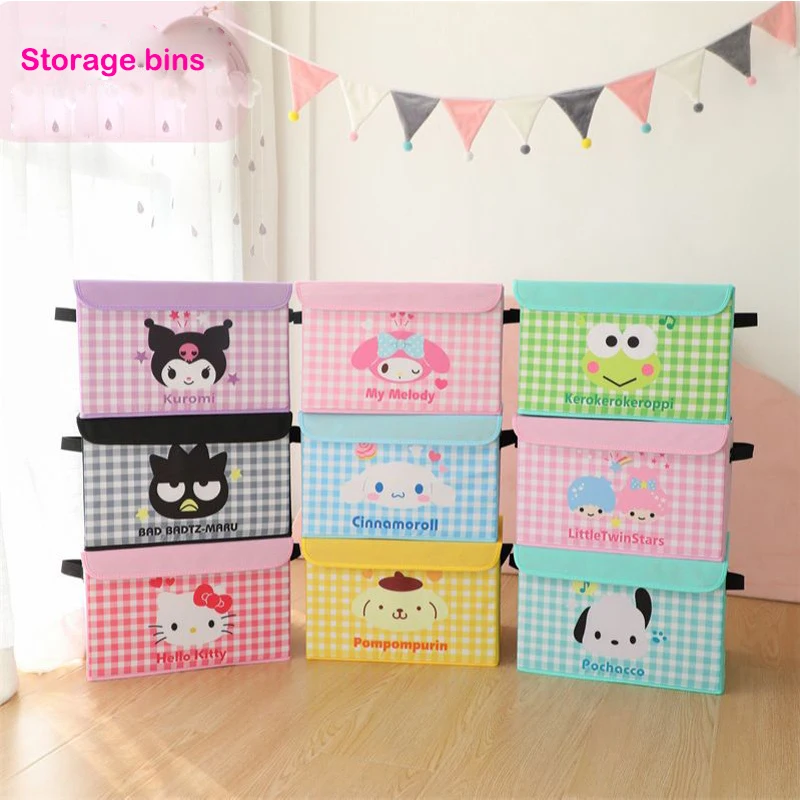 

Stackable Storage Bins with Lids, Large Folding Box, Storage Case, Closet Organizer with Handle for Toys, 38x25x25cm
