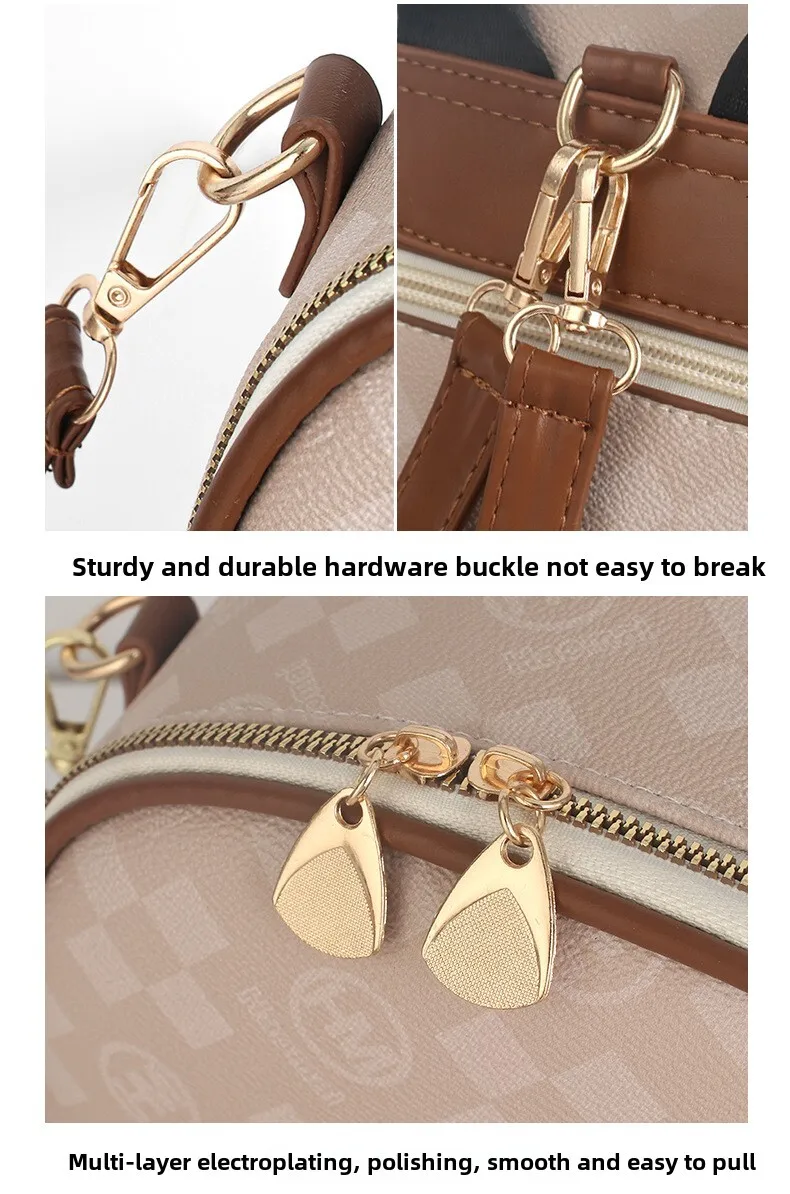 Rucksack Damentasche Feste Form Rucksack im koreanischen Stil Bedruckter Damen-Reiserucksack Große Kapazität Schultasche_voghion.com