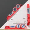 Torpedo Type Strong Magnetic Horizontal Ruler High Precision Solid Cast Aluminum Balance Ruler 3 in 1High-precision Level Bubble 6