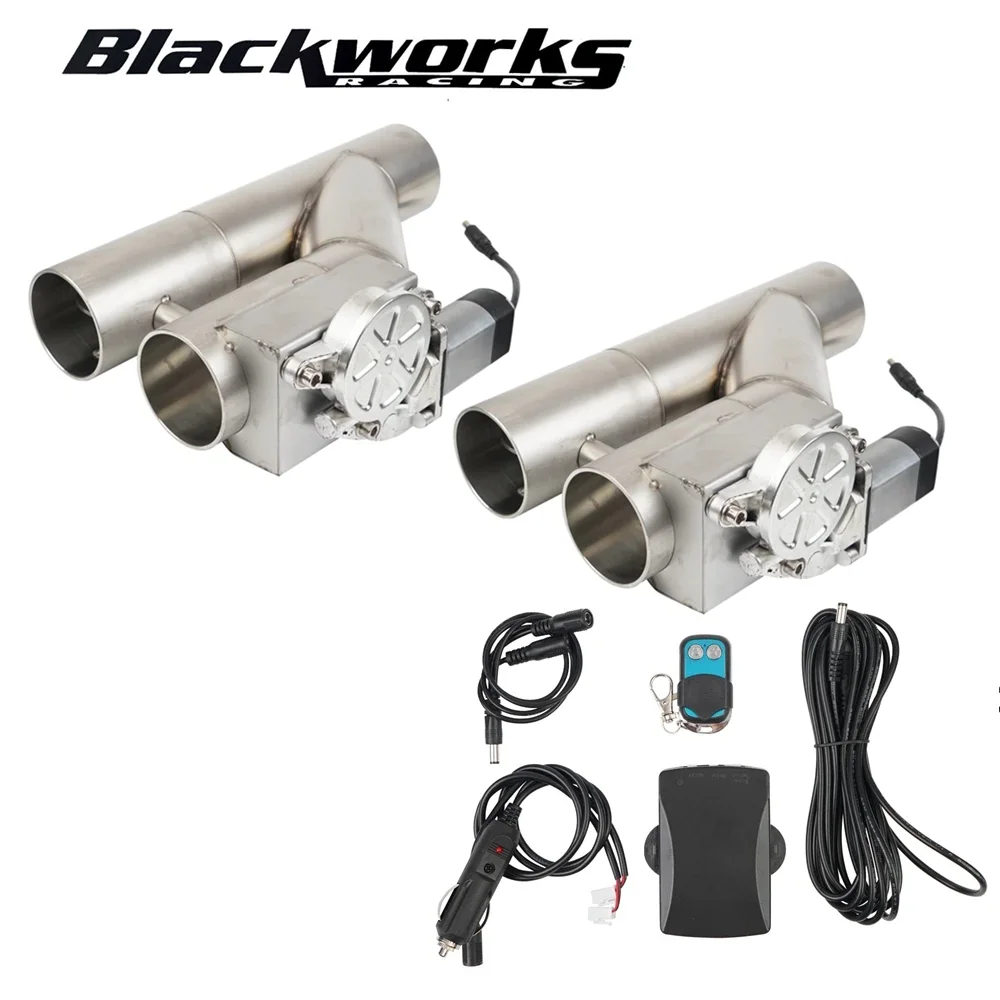 2.5 Inch OR 3 inch Electric Exhaust Cutout Valve Stainless Steel Dual Exhaust Y Pipe with Controller Kit TP-1028