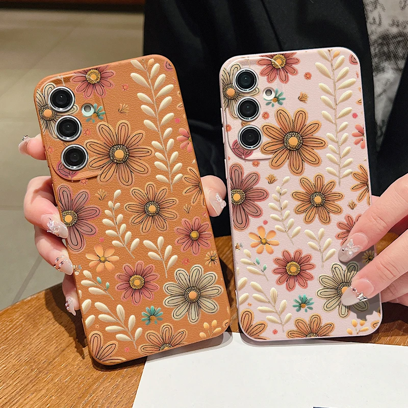 Retro Flowers Pattern Soft Phone Case Cover