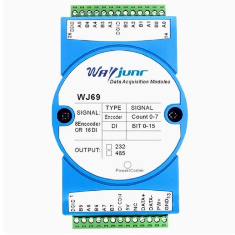 8 채널 인코더 펄스 카운터, 16 채널 DI 고속 카운터, Modbus RTU 모듈 WJ69