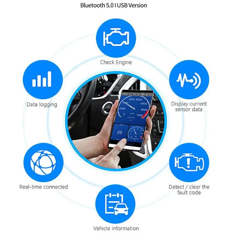 New KONNWEI KW903 OBD2 Scanner For Android iOS ELM327 V1 5 Bluetooth 5.0 Car Diagnostics Tools ELM 327 OBDII Code Readers 3