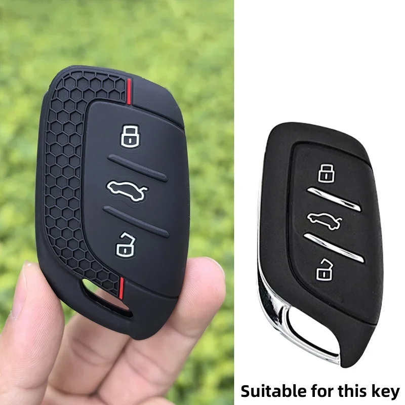 Key Case Cover 3 Buttons Silicone Car Key Cover Case Fob For MG 4 Mg4 Ev MG HS GT ZS EV ZX MG5 MG6 For Roewe RX3 RX5 RX8 ERX5 I6 I5