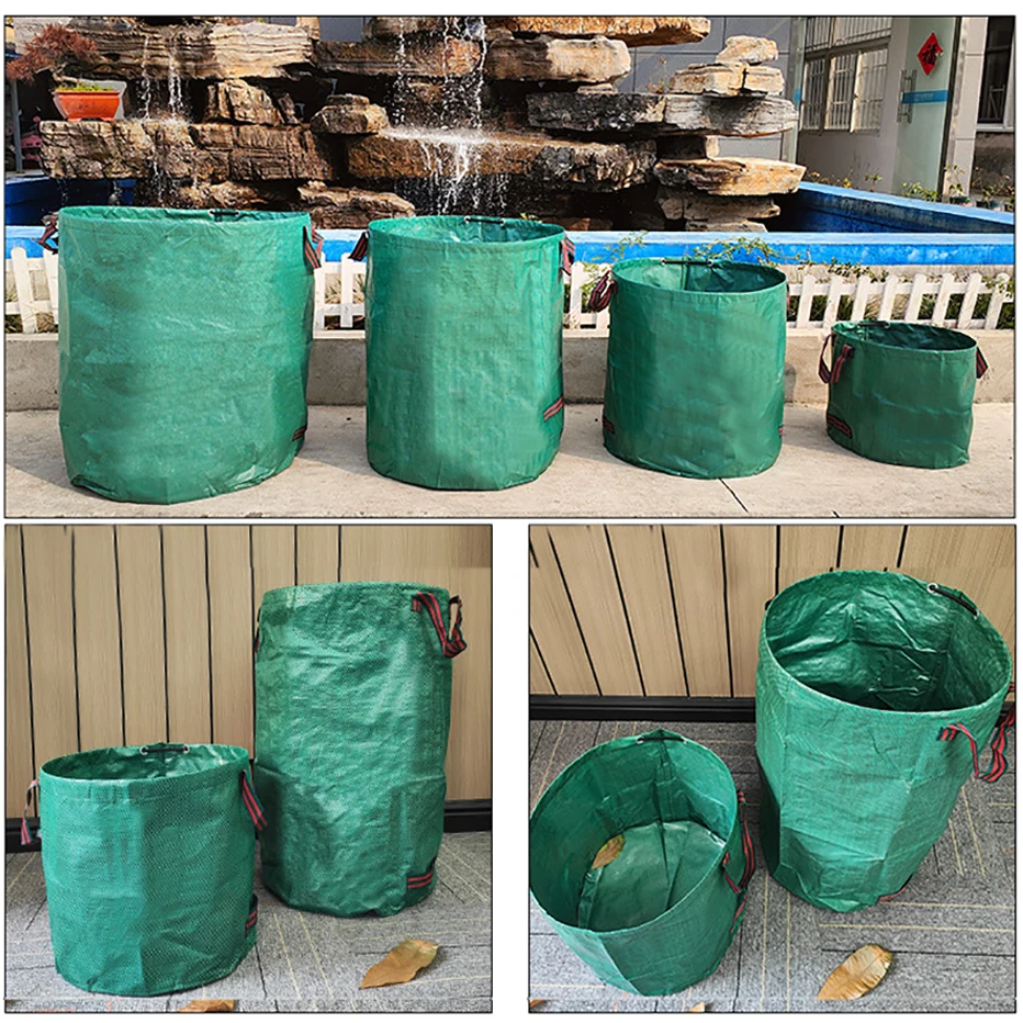 16/32/72 Gallon Garden Waste Bag Large Capacity Reusable/Collapsible with Handle