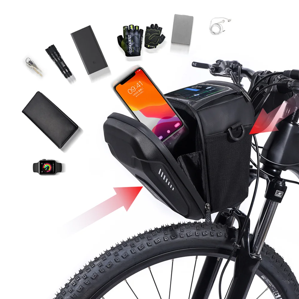 

Electric Scooter Front Bag Handlebar Head Hanging Bags For xiaomi M365 pro pro2 mi3 1S pro4 EVA Hard Shell Bag With Touch Screen