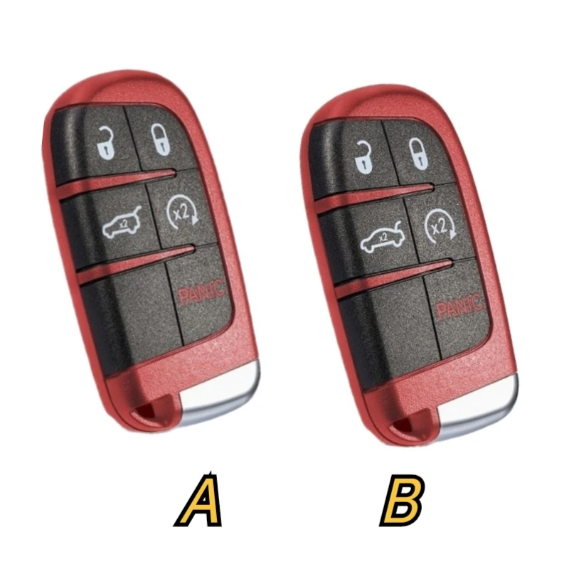 

5 BUT Car Key Case Shell Fob For Scat Pack/392/HEMI/Challenger/DAYTONA for Dodge SRT Hellcat Redeye Widebody