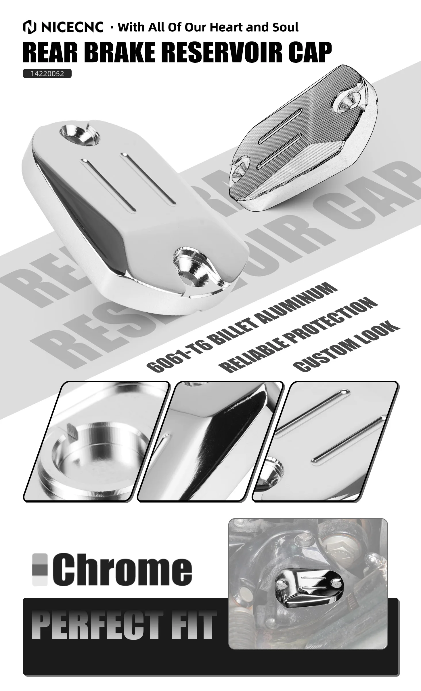 Für Harley Sportster 883 Super Low XL883L 2014–2020 NICECNC Hauptbremszylinderabdeckung hinten Sportster 1200 Eisen 883/1200 XL – Detail 16