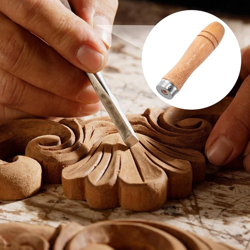 20Pcs Wooden File Handle With Strong Metal Collars,10Pcs For 6 Inch-8 Inch File + 10Pcs For 10 Inch-12 Inch File(2 Size)-N29R
