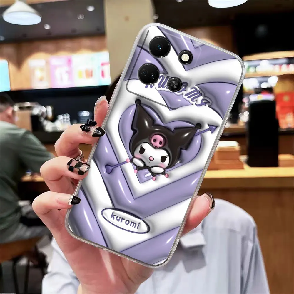 thumbnail image 1 of Clear Phone Case For Infinix NOTE 10 11 12 30 30i SMART 4 5 6 7 ZERO CAMON 19 20 PRO Case Funda Anime Hello K-kitty K-Kuromi, 1 of 5