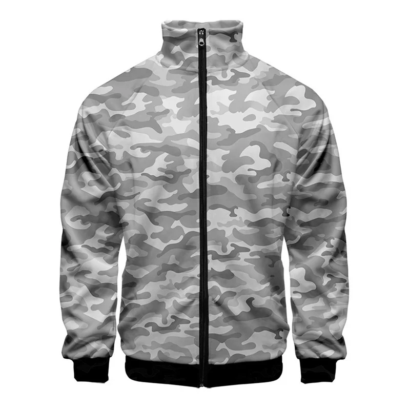 thumbnail image 1 of Chaqueta de camuflaje con estampado 3D para hombre, abrigo de manga larga con estampado moderno y moderno, chaquetas de calle de gran tamaño con cremallera para primavera y otoño, 1 of 5