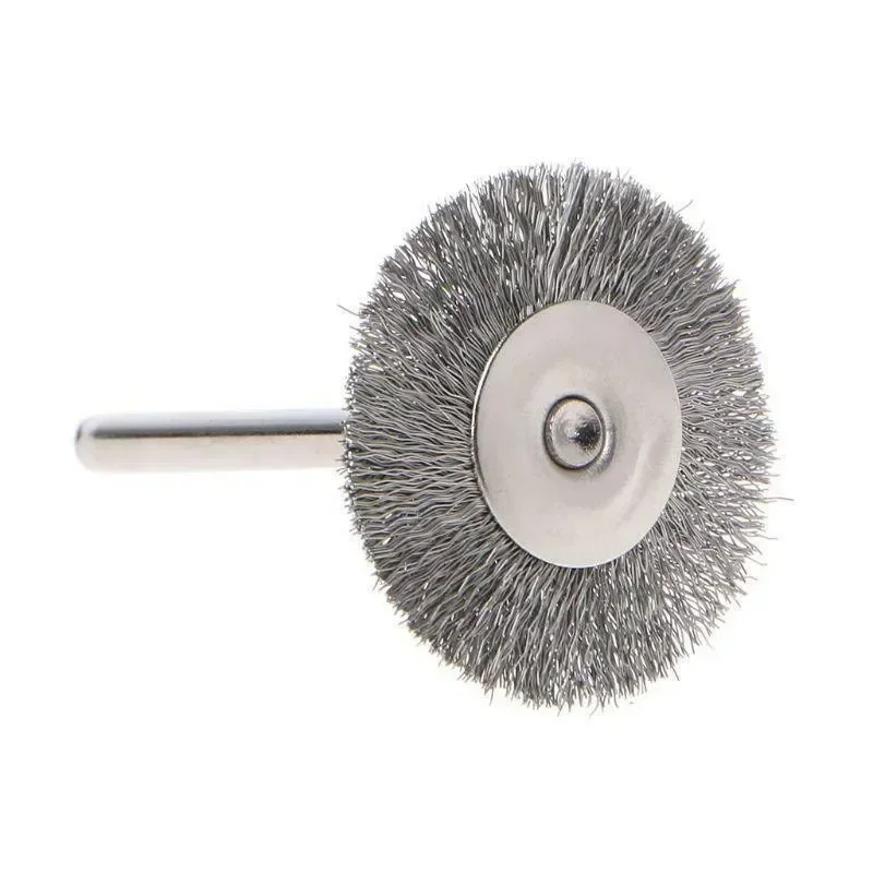 10Pcs 22/25mm Stainless Steel Wire Brush T-shaped Rotary Tool For Drill Polishing Deburring Cleaning Accessories