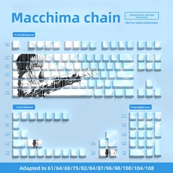 Makima - Inspired Translucent PBT Keycaps - Original Height with Side Print (129key C)