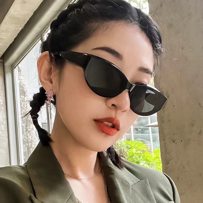 Neue Ankunft Kleine Cat Eye Sonnenbrille Frauen Oval Vintage Marke elliptische Quadrat Sonnenbrille für Weibliche Shades Weibliche Brillen