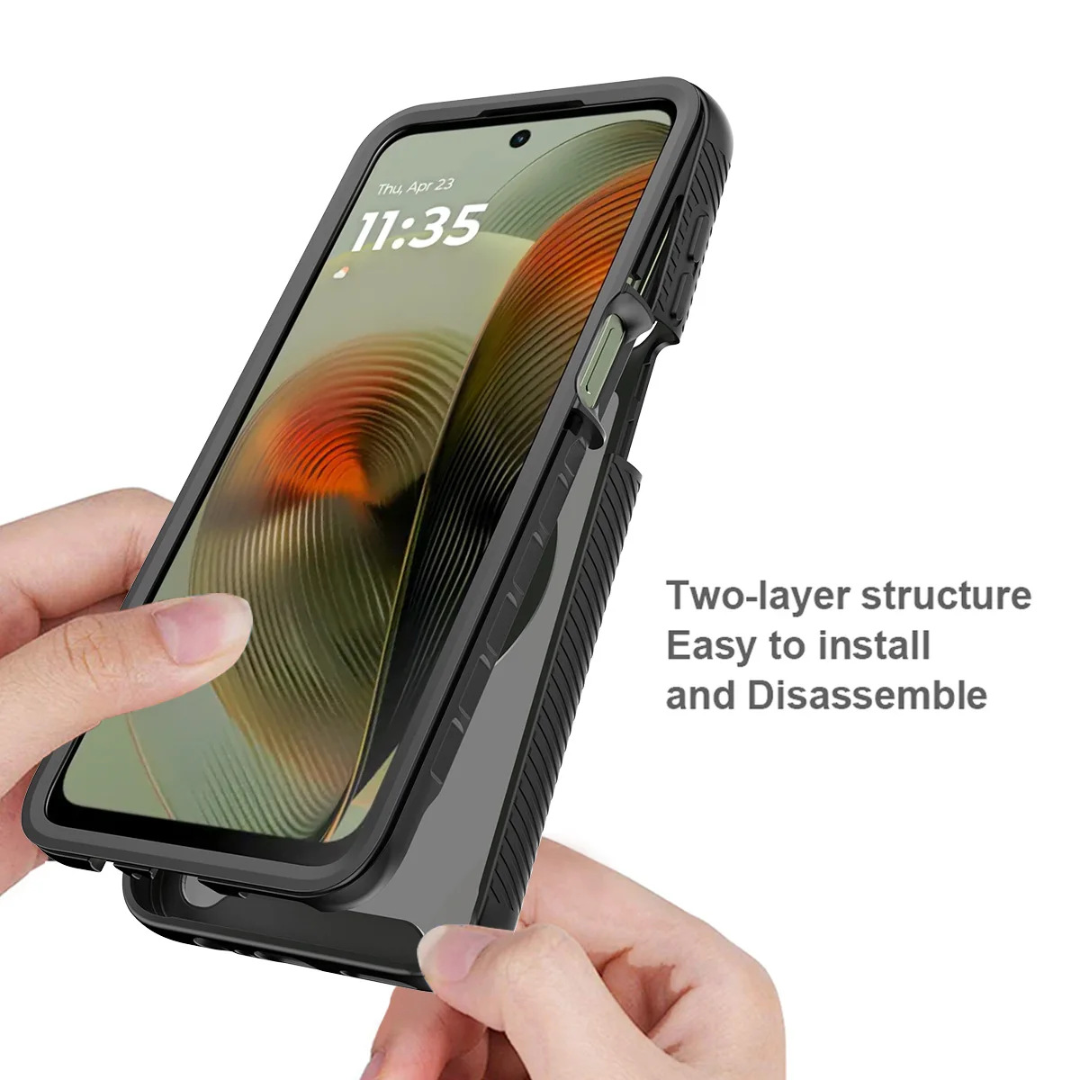 360 Full Protection Shockproof Clear Hard PC Cover for Motorola Moto G Series