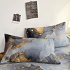 Fashion Luxury Marble Fitted Sheet Set, Soft Comfortable Breathable 360° Wrap Bedding Sets with Deep Pocket, for Bedroom Decor 4