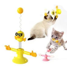 

Cat Toy Spring Bird Turntable Tumbler Interactive Funny Balance Product Windmill Kitten Wire Cat Ball Accessories Pet Products