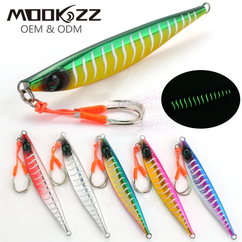 

MOOKZZ металлическая рыболовная приманка, 40 г, 60 г, 80 г, 100 г