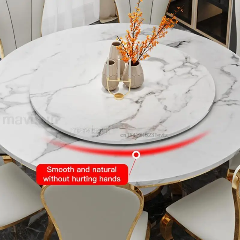 Modern Minimalist Glass Round Table With 4 Chairs For Kitchen Home Furniture Small Apartment Stainless Steel Dining Room Set