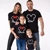 Disney Family Matching T-shirt Mickey and Minnie Head Shirt Cotton Dad Mom Brother Sister Tees Baby Rompers Family Trip Outfits 2