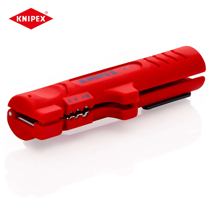 

KNIPEX Stripping Tool for Flat and Round Cable Wire Strippers for Use in Conduit and Distribution Boxes 16 64 125 SB