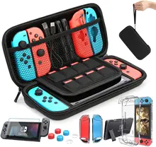 

HEYSTOP Switch Carrying Bag for Nintendo Switch Case with 9 in 1 Nintendo Switch Accessories Kit and 6 Pcs Thumb Grip