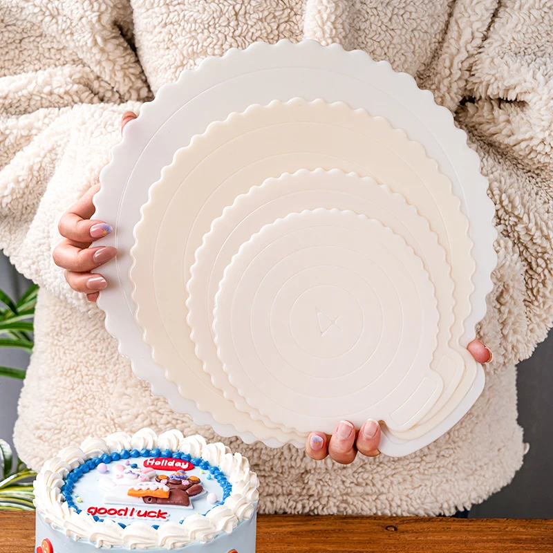 Cake Stand Cake Board 4/6/8/10 Inch Birthday Cake Base Reusable Plastic Home Baking Mousse Gold Card Mat Spacer Round Square Party Supplies Decoration