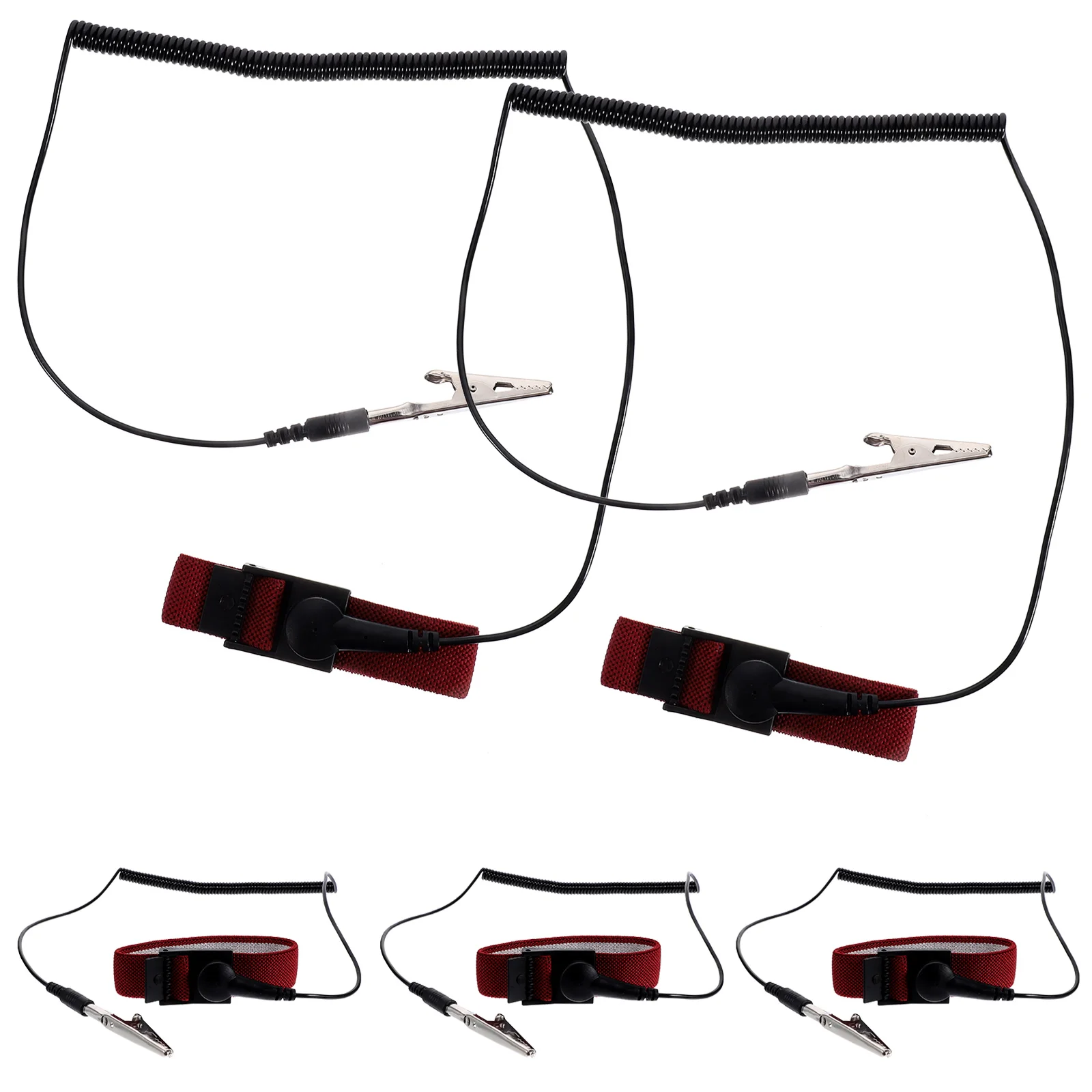 5pcsAntiStaticWristStrapswithGroundingWireAntiStaticWristband